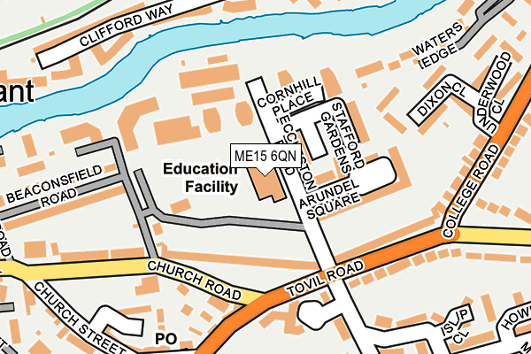 ME15 6QN map - OS OpenMap – Local (Ordnance Survey) ME15 6QN map - OS OpenMap – Local (Ordnance Survey)