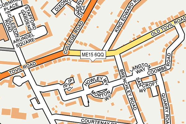 ME15 6QQ map - OS OpenMap – Local (Ordnance Survey) ME15 6QQ map - OS OpenMap – Local (Ordnance Survey)