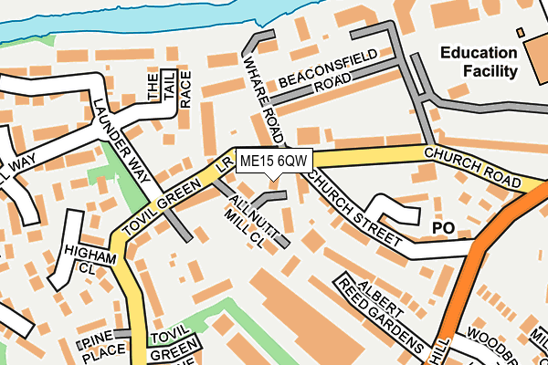 ME15 6QW map - OS OpenMap – Local (Ordnance Survey) ME15 6QW map - OS OpenMap – Local (Ordnance Survey)