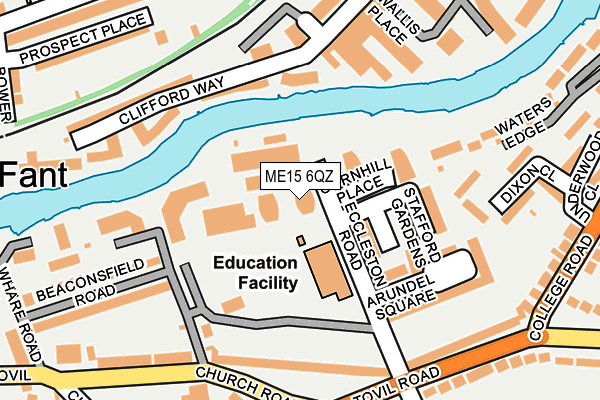 ME15 6QZ map - OS OpenMap – Local (Ordnance Survey) ME15 6QZ map - OS OpenMap – Local (Ordnance Survey)