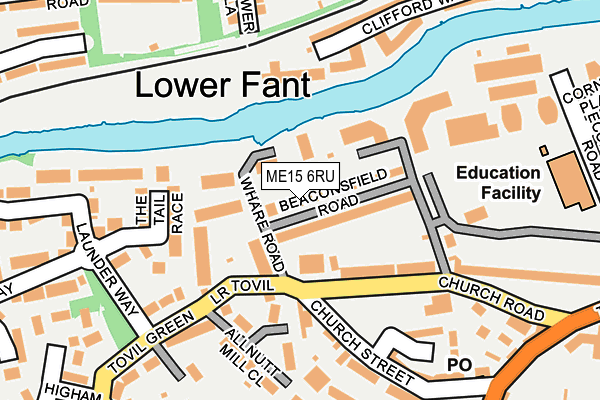 ME15 6RU map - OS OpenMap – Local (Ordnance Survey) ME15 6RU map - OS OpenMap – Local (Ordnance Survey)