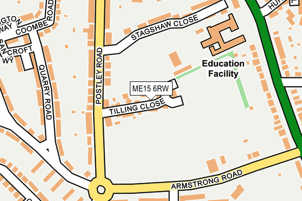 ME15 6RW map - OS OpenMap – Local (Ordnance Survey) ME15 6RW map - OS OpenMap – Local (Ordnance Survey)