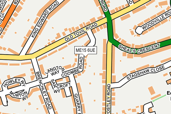 ME15 6UE map - OS OpenMap – Local (Ordnance Survey) ME15 6UE map - OS OpenMap – Local (Ordnance Survey)