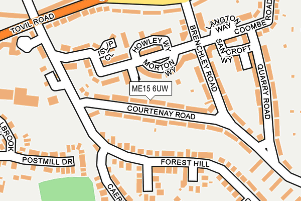 ME15 6UW map - OS OpenMap – Local (Ordnance Survey) ME15 6UW map - OS OpenMap – Local (Ordnance Survey)