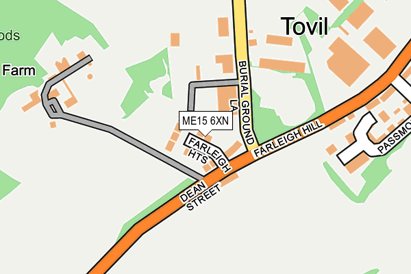 ME15 6XN map - OS OpenMap – Local (Ordnance Survey) ME15 6XN map - OS OpenMap – Local (Ordnance Survey)