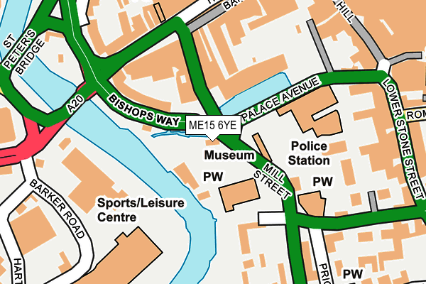 ME15 6YE map - OS OpenMap – Local (Ordnance Survey)