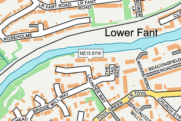 ME15 6YW map - OS OpenMap – Local (Ordnance Survey)
