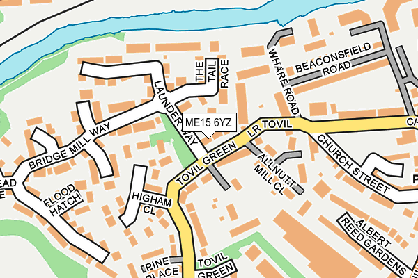 ME15 6YZ map - OS OpenMap – Local (Ordnance Survey) ME15 6YZ map - OS OpenMap – Local (Ordnance Survey)