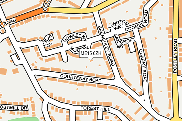 ME15 6ZH map - OS OpenMap – Local (Ordnance Survey) ME15 6ZH map - OS OpenMap – Local (Ordnance Survey)