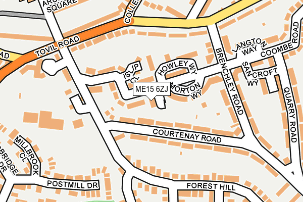 ME15 6ZJ map - OS OpenMap – Local (Ordnance Survey) ME15 6ZJ map - OS OpenMap – Local (Ordnance Survey)