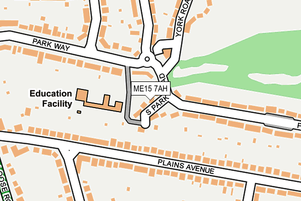 ME15 7AH map - OS OpenMap – Local (Ordnance Survey) ME15 7AH map - OS OpenMap – Local (Ordnance Survey)