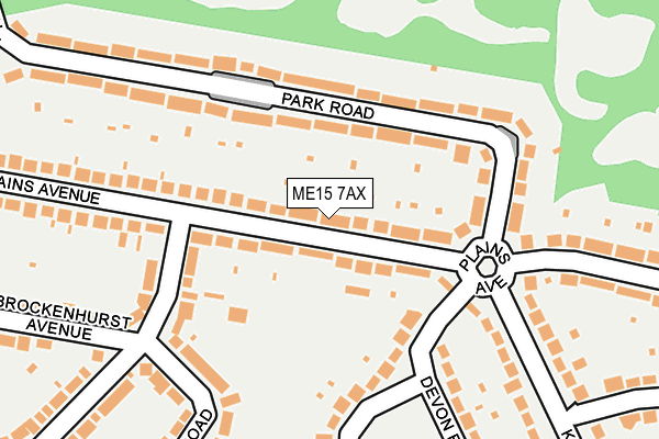 ME15 7AX map - OS OpenMap – Local (Ordnance Survey) ME15 7AX map - OS OpenMap – Local (Ordnance Survey)