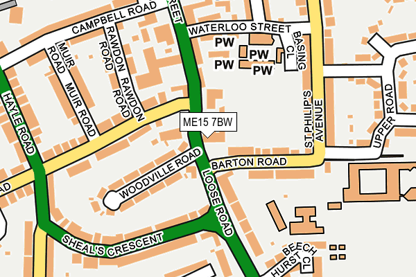 ME15 7BW map - OS OpenMap – Local (Ordnance Survey) ME15 7BW map - OS OpenMap – Local (Ordnance Survey)