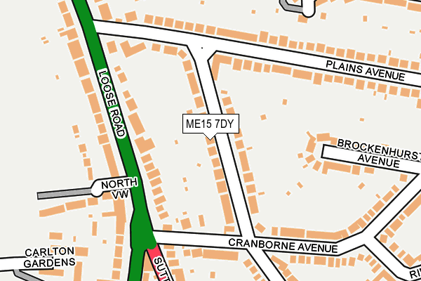ME15 7DY map - OS OpenMap – Local (Ordnance Survey) ME15 7DY map - OS OpenMap – Local (Ordnance Survey)