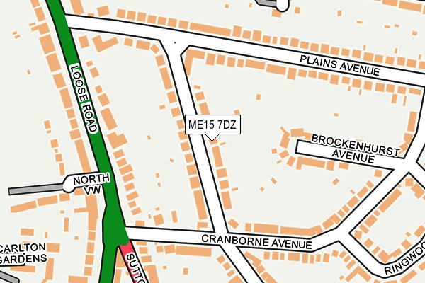 ME15 7DZ map - OS OpenMap – Local (Ordnance Survey) ME15 7DZ map - OS OpenMap – Local (Ordnance Survey)