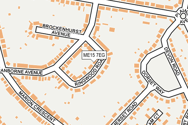 ME15 7EG map - OS OpenMap – Local (Ordnance Survey) ME15 7EG map - OS OpenMap – Local (Ordnance Survey)