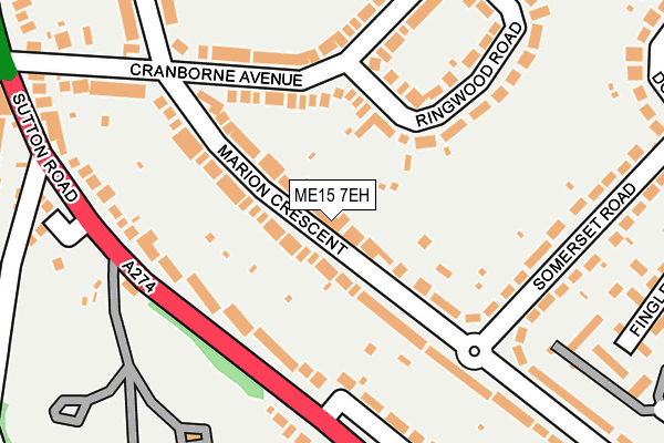 ME15 7EH map - OS OpenMap – Local (Ordnance Survey)