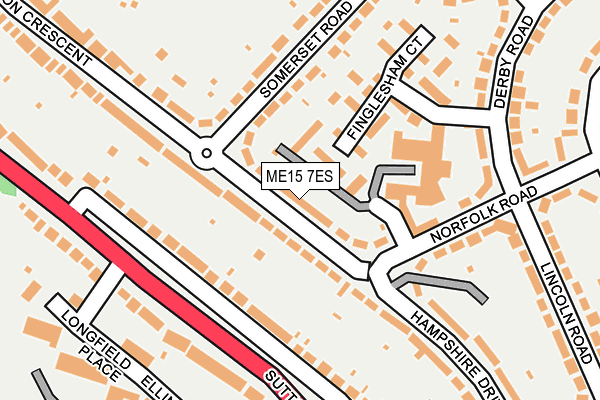ME15 7ES map - OS OpenMap – Local (Ordnance Survey) ME15 7ES map - OS OpenMap – Local (Ordnance Survey)