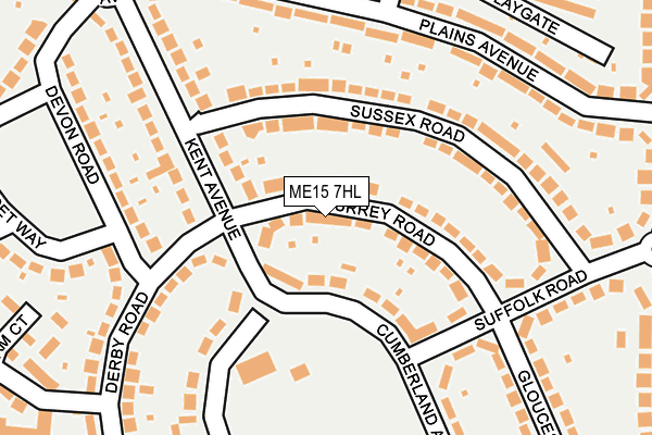 ME15 7HL map - OS OpenMap – Local (Ordnance Survey)