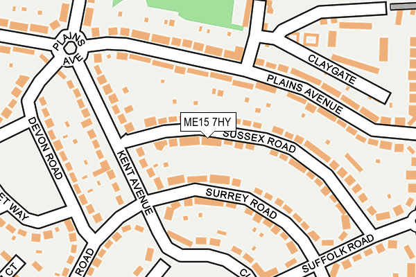 ME15 7HY map - OS OpenMap – Local (Ordnance Survey) ME15 7HY map - OS OpenMap – Local (Ordnance Survey)