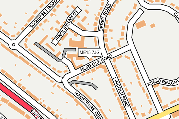 ME15 7JG map - OS OpenMap – Local (Ordnance Survey) ME15 7JG map - OS OpenMap – Local (Ordnance Survey)
