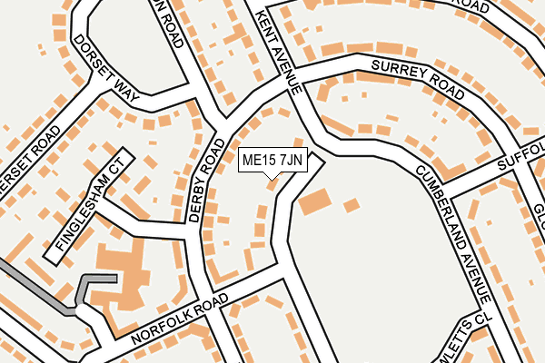 ME15 7JN map - OS OpenMap – Local (Ordnance Survey) ME15 7JN map - OS OpenMap – Local (Ordnance Survey)