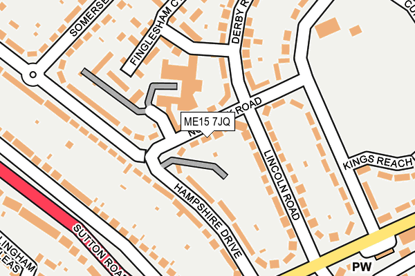ME15 7JQ map - OS OpenMap – Local (Ordnance Survey) ME15 7JQ map - OS OpenMap – Local (Ordnance Survey)