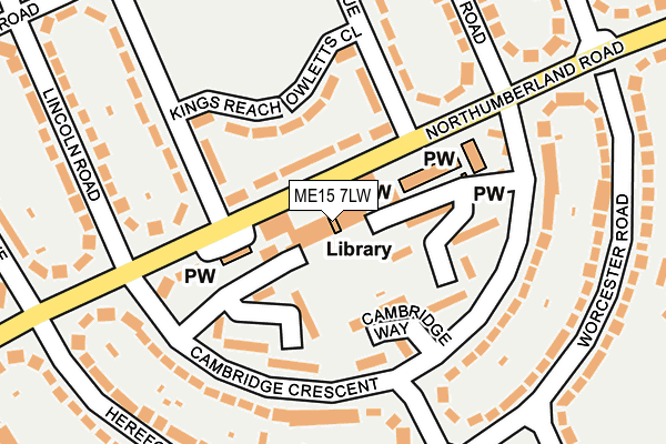 ME15 7LW map - OS OpenMap – Local (Ordnance Survey) ME15 7LW map - OS OpenMap – Local (Ordnance Survey)