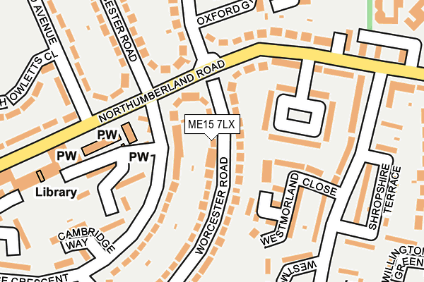 ME15 7LX map - OS OpenMap – Local (Ordnance Survey) ME15 7LX map - OS OpenMap – Local (Ordnance Survey)