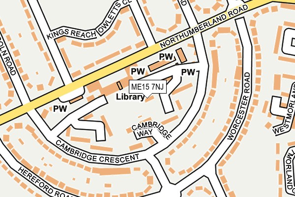 ME15 7NJ map - OS OpenMap – Local (Ordnance Survey) ME15 7NJ map - OS OpenMap – Local (Ordnance Survey)