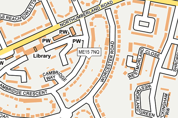 ME15 7NQ map - OS OpenMap – Local (Ordnance Survey) ME15 7NQ map - OS OpenMap – Local (Ordnance Survey)