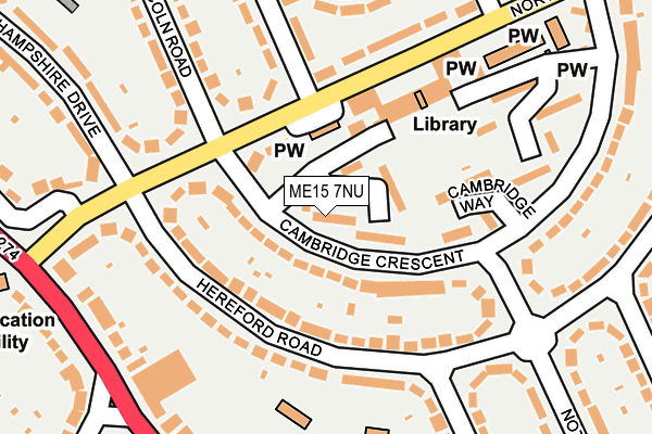 ME15 7NU map - OS OpenMap – Local (Ordnance Survey)