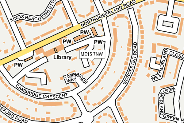 ME15 7NW map - OS OpenMap – Local (Ordnance Survey)