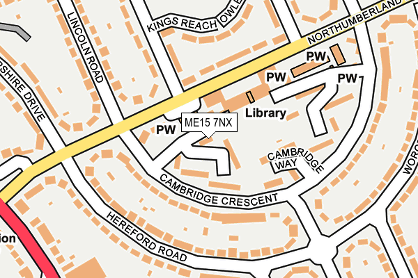 ME15 7NX map - OS OpenMap – Local (Ordnance Survey) ME15 7NX map - OS OpenMap – Local (Ordnance Survey)