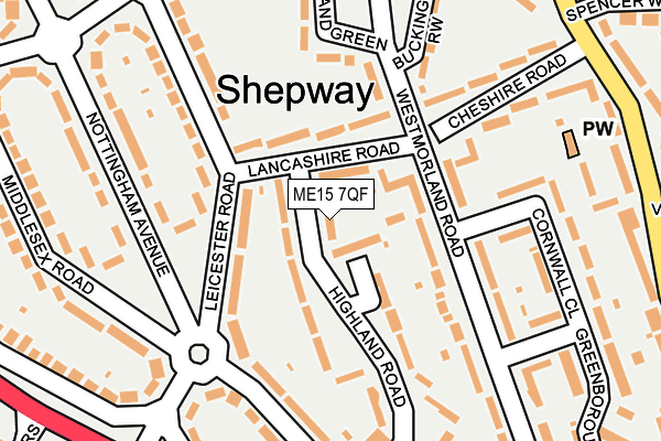ME15 7QF map - OS OpenMap – Local (Ordnance Survey) ME15 7QF map - OS OpenMap – Local (Ordnance Survey)