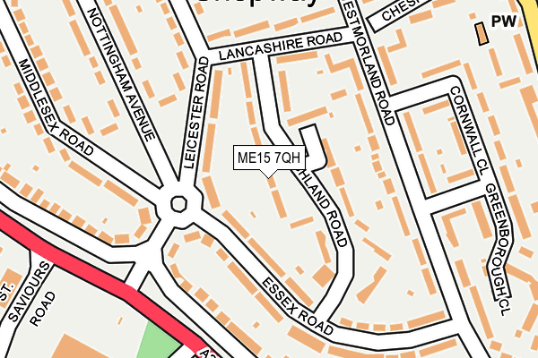 ME15 7QH map - OS OpenMap – Local (Ordnance Survey) ME15 7QH map - OS OpenMap – Local (Ordnance Survey)