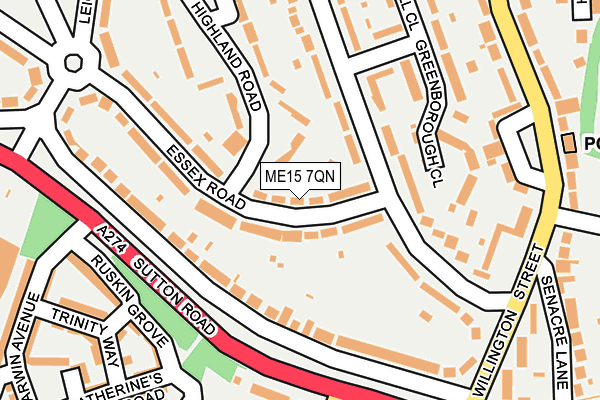 ME15 7QN map - OS OpenMap – Local (Ordnance Survey) ME15 7QN map - OS OpenMap – Local (Ordnance Survey)