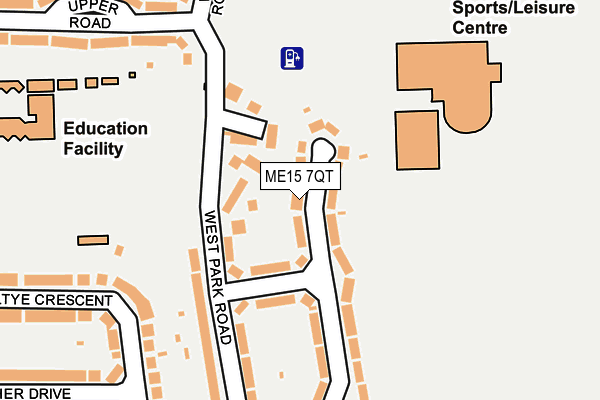 ME15 7QT map - OS OpenMap – Local (Ordnance Survey) ME15 7QT map - OS OpenMap – Local (Ordnance Survey)