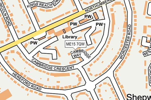 ME15 7QW map - OS OpenMap – Local (Ordnance Survey) ME15 7QW map - OS OpenMap – Local (Ordnance Survey)