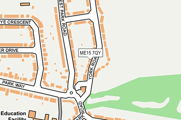 ME15 7QY map - OS OpenMap – Local (Ordnance Survey) ME15 7QY map - OS OpenMap – Local (Ordnance Survey)