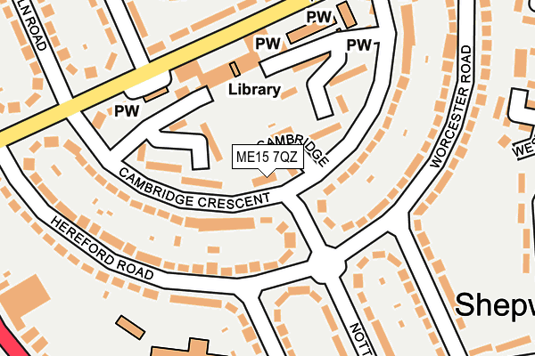 ME15 7QZ map - OS OpenMap – Local (Ordnance Survey) ME15 7QZ map - OS OpenMap – Local (Ordnance Survey)