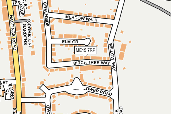 ME15 7RP map - OS OpenMap – Local (Ordnance Survey)