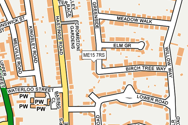 ME15 7RS map - OS OpenMap – Local (Ordnance Survey) ME15 7RS map - OS OpenMap – Local (Ordnance Survey)