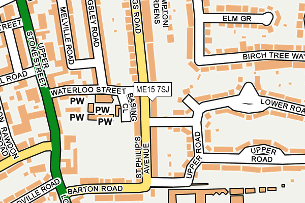 ME15 7SJ map - OS OpenMap – Local (Ordnance Survey) ME15 7SJ map - OS OpenMap – Local (Ordnance Survey)