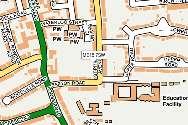 ME15 7SW map - OS OpenMap – Local (Ordnance Survey) ME15 7SW map - OS OpenMap – Local (Ordnance Survey)