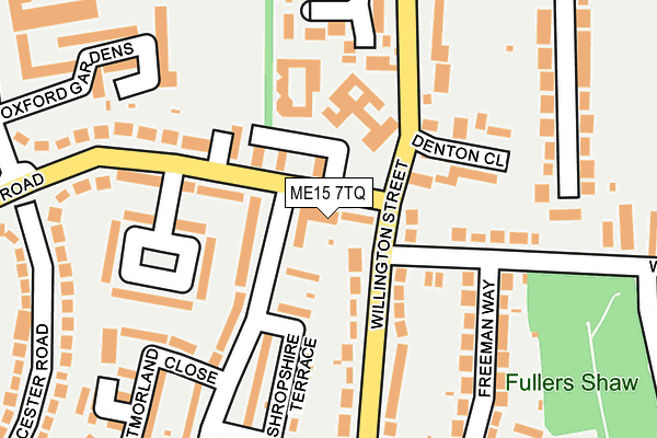 ME15 7TQ map - OS OpenMap – Local (Ordnance Survey) ME15 7TQ map - OS OpenMap – Local (Ordnance Survey)