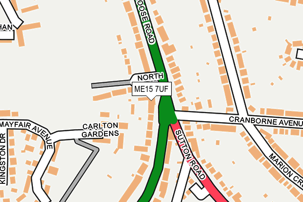 ME15 7UF map - OS OpenMap – Local (Ordnance Survey) ME15 7UF map - OS OpenMap – Local (Ordnance Survey)