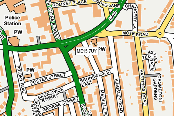 ME15 7UY map - OS OpenMap – Local (Ordnance Survey) ME15 7UY map - OS OpenMap – Local (Ordnance Survey)