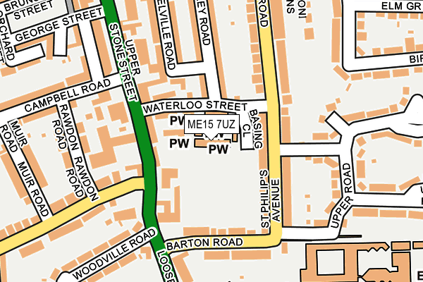 ME15 7UZ map - OS OpenMap – Local (Ordnance Survey) ME15 7UZ map - OS OpenMap – Local (Ordnance Survey)
