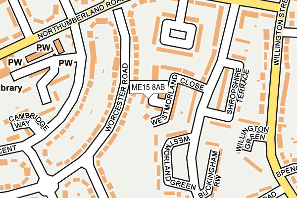 ME15 8AB map - OS OpenMap – Local (Ordnance Survey) ME15 8AB map - OS OpenMap – Local (Ordnance Survey)